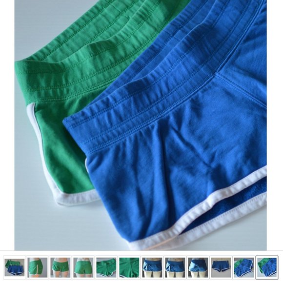 Running Shorts Hotpants Blue Green Lot of 2 100% Cotton Women sz M | Inseam 3" - Picture 9 of 9